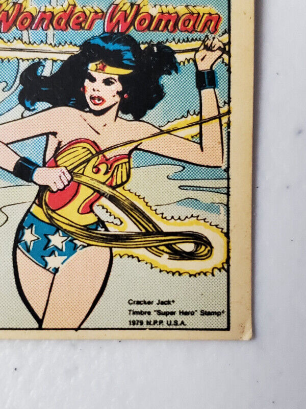 1979 Cracker jack Wonder Woman stamp card dc marvel comics psa in Arts & Collectibles in City of Toronto - Image 3