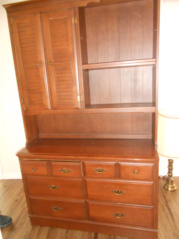 Cherry hutch with 6 drawers in Hutches & Display Cabinets in Peterborough