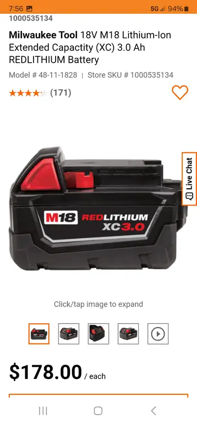 Milwaukee Tool 18V M18 Lithium-Ion Extended Capactity (XC) 3.0 A, View more