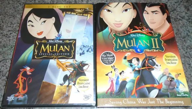 Disney's Mulan + Mulan II - both DVDs for $10