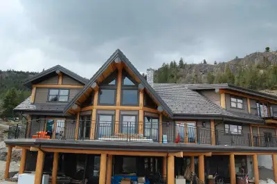 Hand crafted in Rocky Mountain House. - Timber accents & Structures - Full Scribe Log Homes. - Cabin...