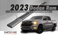 4" Flat Side Steps for Dodge Ram 2009-2023