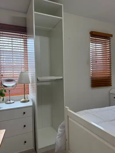 Tall slim wardrobe that is perfect for small spaces. Approximate measurements in inches: Height 93 1...