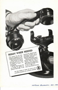 Vintage Bell Telephone Advertisement 1940