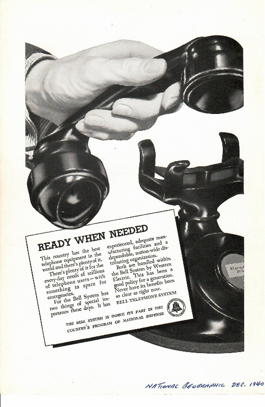 Vintage Bell Telephone Advertisement 1940 in Arts & Collectibles in St. Catharines
