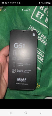Téléphone neuf G51+ vien tout juste d'être acheté au magasin 
