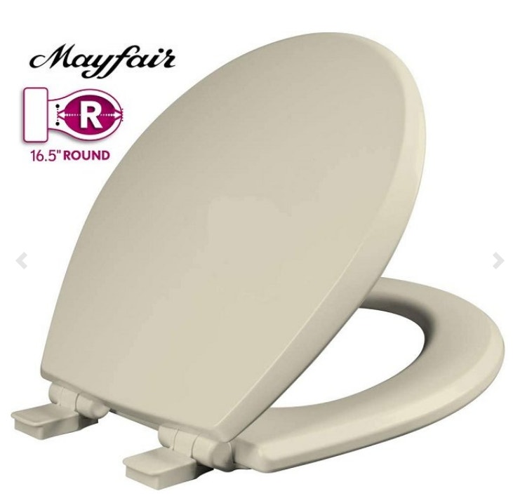MAYFAIR ENAMELED WOOD KENDALL TOILET SEAT WITH SLOW CLOSE, ROUND