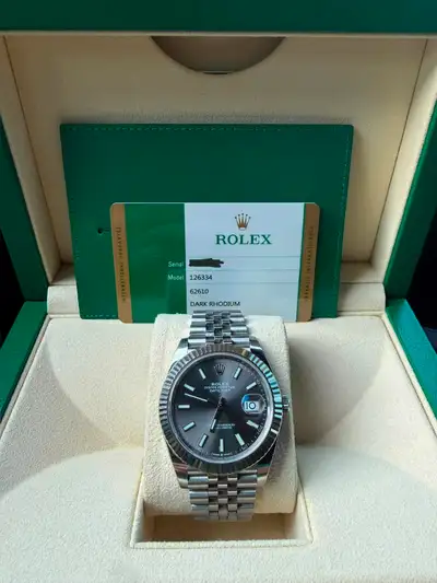 2019 Rolex Datejust 41 — Ref. 126334, Rhodium/Slate Dial, View more