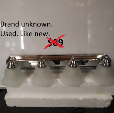 Light - Vanity Light, 4-Light, Chrome, Frosted Glass, View more