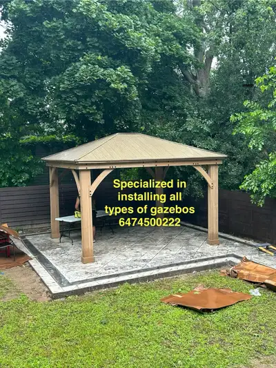 gazebo installation , View more
