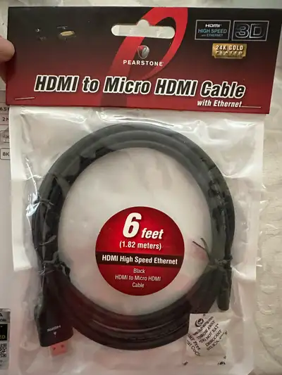 I'm selling a new Pearstone HDMI to Micro HDMI cable with ethernet, perfect for connecting your devi...