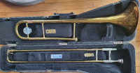 Old Trombone and Case