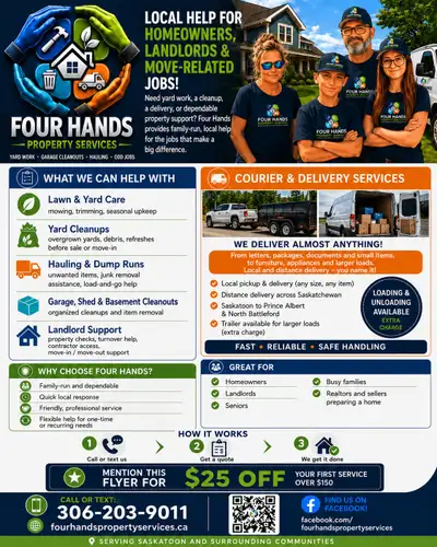 Four Hands Property Services - Property Maintenance, Yard Care,, View more