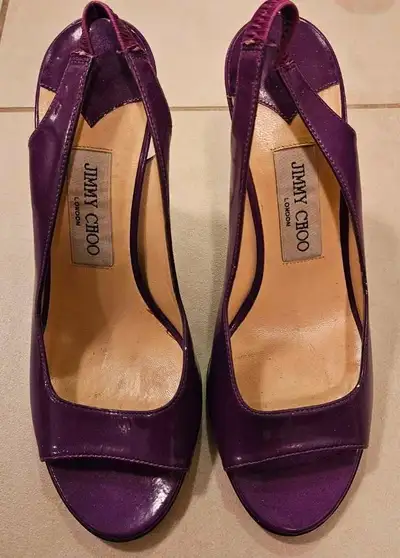 Jimmy Choo Kennedy Slingback Patent Leather Pumps Sz 7.5, View more
