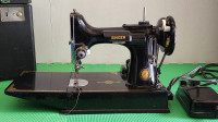 1951 Singer Featherweight 221K seawing machine with black boxe
