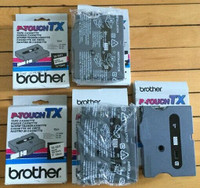 BROTHER P-Touch TX N.O.S. Labeling Tape Cassettes 1/2 “ and 1”.