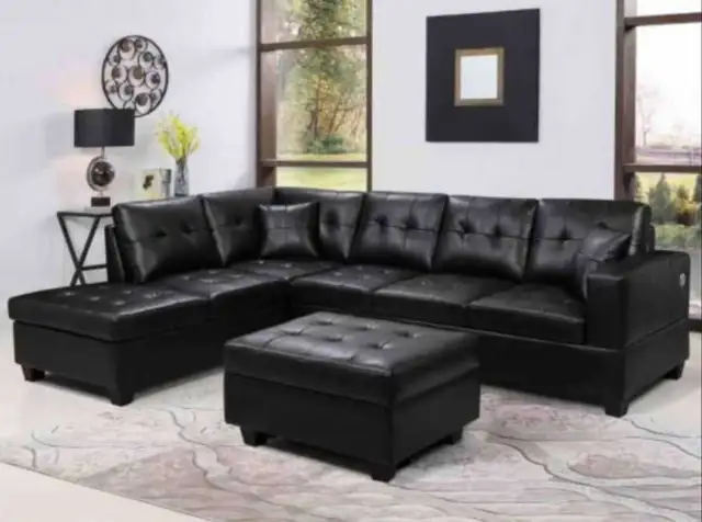 6 Seater sectional Sofa with storage ottoman in Couches & Futons in Kingston - Image 2