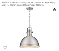 New 14” Modern Industrial Metal Cage Pendant Light