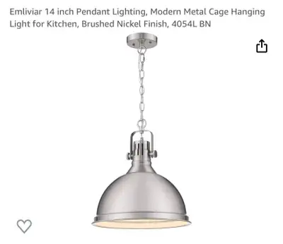 New 14” Modern Industrial Metal Cage Pendant Light, View more
