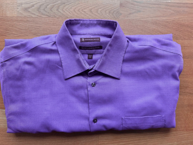 Men's Dress Shirt Hudson Room 17 -1/2 and 35 sleeve Purple in Men's in City of Toronto