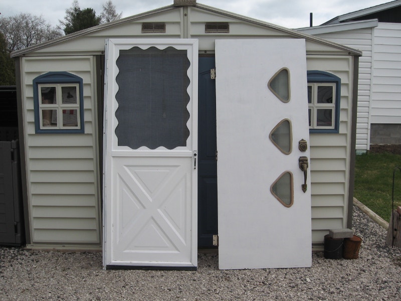 Doors , entrance and storm, both are 32" x 80" Windows, Doors & Trim Sudbury Kijiji