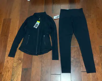 black yoga jacket and leggings set, View more