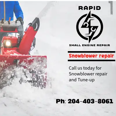 Its time to get your Snowblower tuned up and ready for the winter. Contact us today at 204-403-8061...