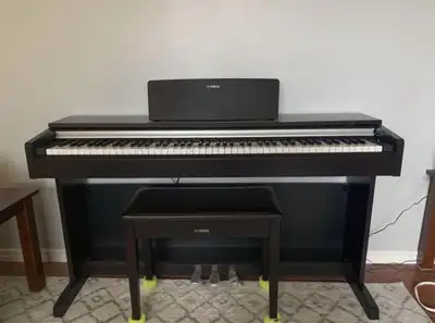 Yamaha Black Piano w/Bench, View more