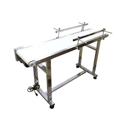 53 "x11.8" White PVC Belt Conveyor 110V 230054, View more