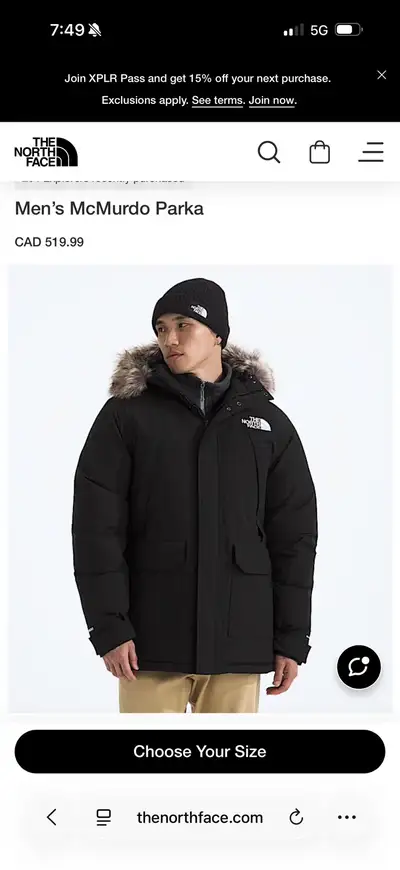 The North Face jacket, View more