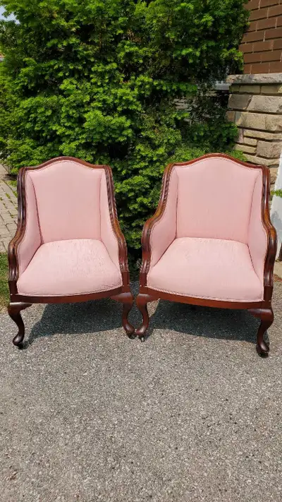 Vintage solid wood accent chairs, View more
