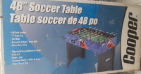 Classic Cooper Foosball Soccer Table, still brand new in box.