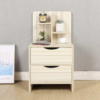 sogesfurniture Bedside Table with Drawer and Shelf Storage.