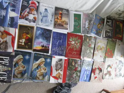 25 Christmas Holiday Greeting Cards and envelopes - all new, View more