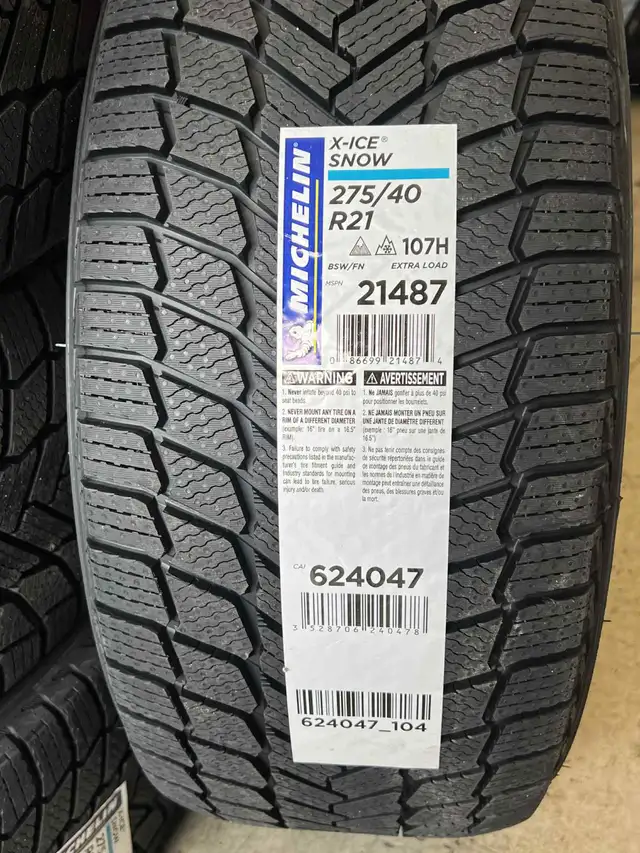 275/40R21 Michelin X-ICE Snow SUV Winter Tires DOT 4525 in Tires & Rims in Markham / York Region - Image 2
