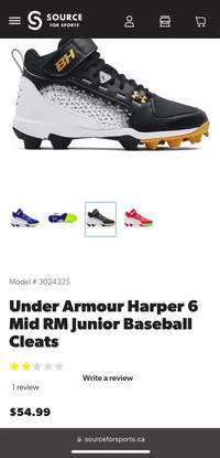 Baseball Cleats Junior Size 1.5