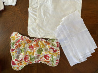 Apple Cheeks Size 2 Cloth Diaper Cover w Inserts and Liners