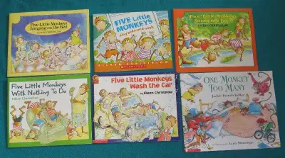 Naughty Little Monkeys and 5 Liitlle Monkey Book Collection, View more