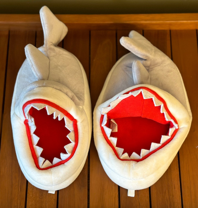 Size 3-4 kids Old Navy Shark Slippers in Kids & Youth in Thunder Bay - Image 3