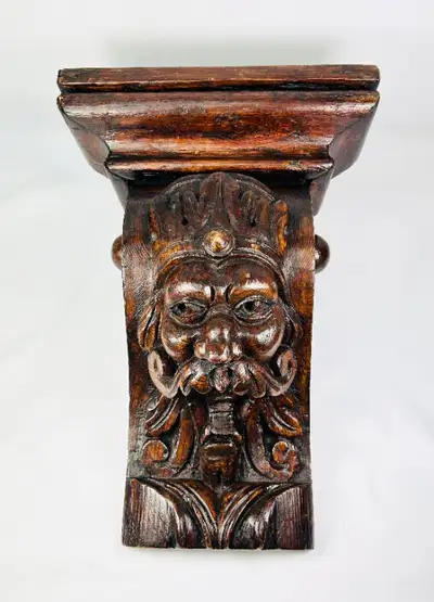 Carved Pine Corbel - Early 19th Century, View more