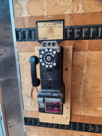 Vintage Northern Electric Pay Phone Great Patina Heavy!!! 