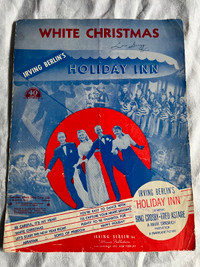 1942 WHITE CHRISTMAS SHEET MUSIC Irving Berlin Bing Crosby Fred