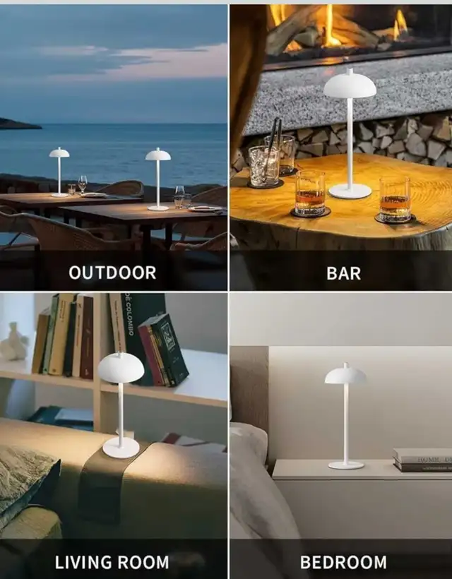 Ophouliy Cordless Table Lamp 2 Pack Rechargeable Battery Operate in Indoor Lighting & Fans in Markham / York Region - Image 5