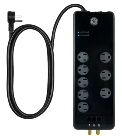 GE 8-Outlet Surge Protector, 4ft Cord, 2100 Joules BNIB, View more