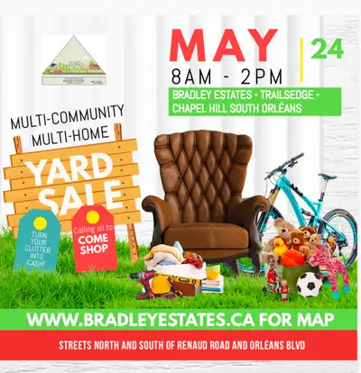 Community yard sale today in Orleans rain or shine!, View more