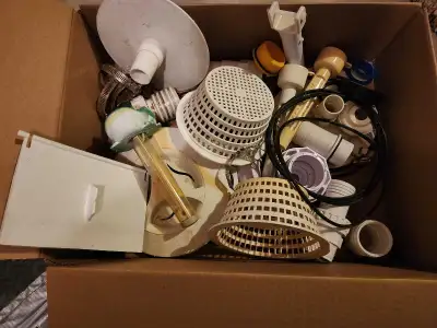 Took down pool. Selling whole box of miscellaneous Pool parts. Not separating.