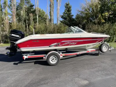 This beautiful 19.5 foot one-owner boat was purchased NEW. In like-new condition with only 761 hours...
