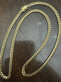 24” 10k SOLID Gold Miami Cuban Necklace Chain 42.29gms