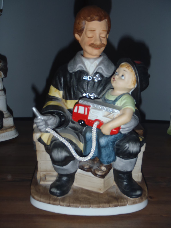 Melody in Motion Fireman and boy "when i grow up" Figurine in Arts & Collectibles in Nanaimo