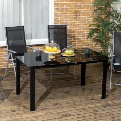 Aluminium Outdoor Dining Table for 6, 59" x 35" Rectangle Patio , View more